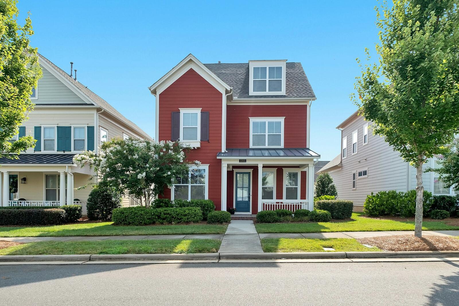 A clean roof on a two-story home